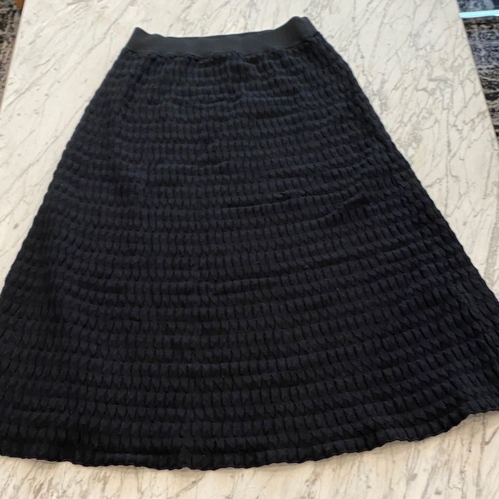 A.L.C. Black Textured A-Line Skirt